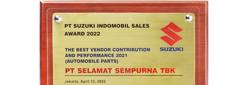 The Best Vendor Contribution and Performance 2021 (Automobile Parts) from PT Suzuki Indomobil Sales