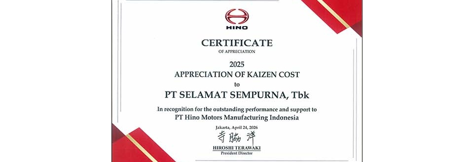 Appreciation of Kaizen Cost - 2025 from PT Hino Motors Manufacturing Indonesia.
