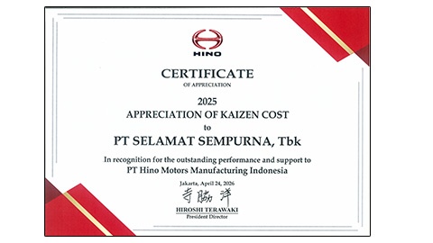 Appreciation of Kaizen Cost - 2025 from PT Hino Motors Manufacturing Indonesia.