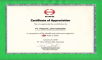 Hino - Certificate Of Appreciation